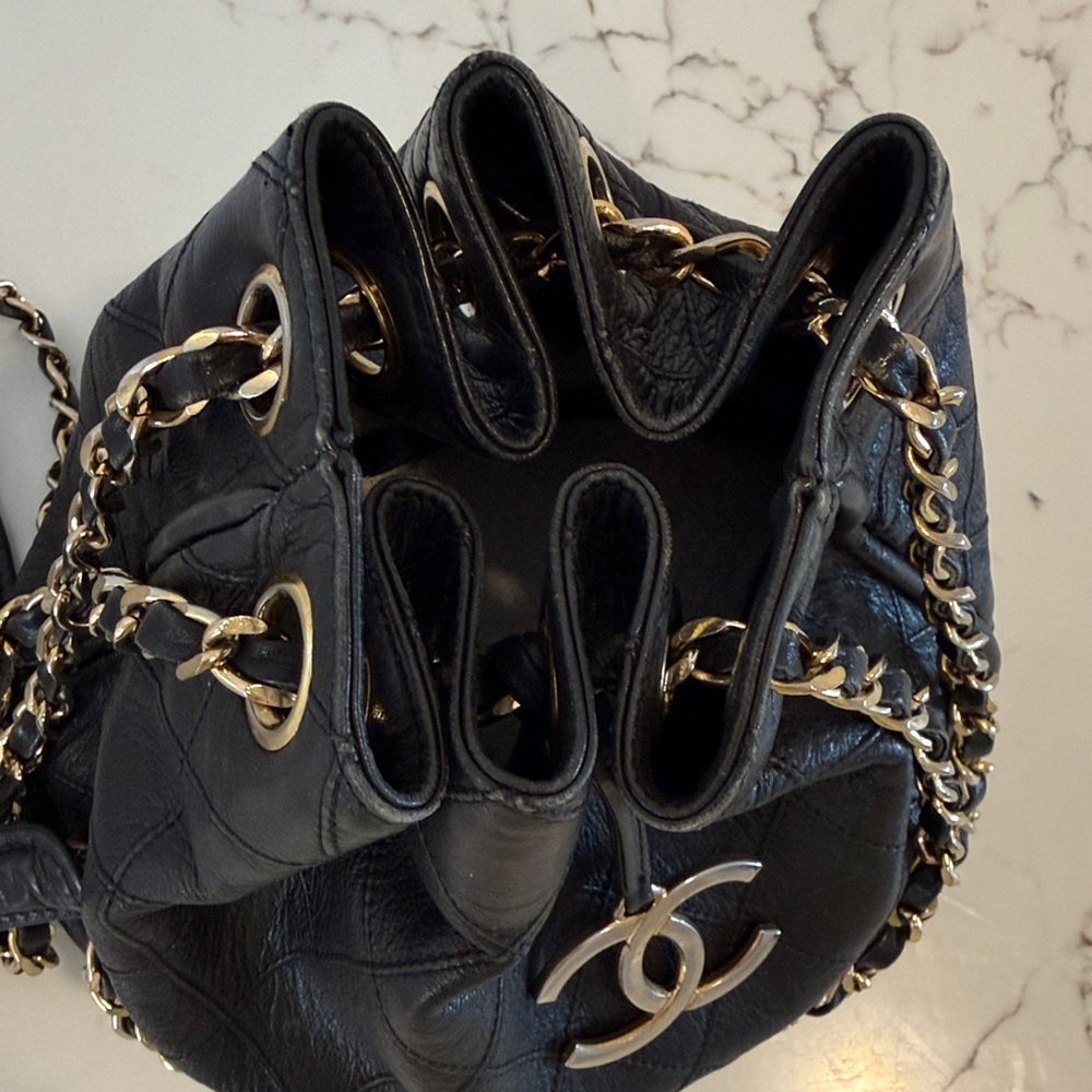 Chanel Lambskin Bucket Bag - Picture 6 of 13